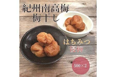 【贈答用】紀州南高梅 食べ比べセット 500g×2　（はちみつ・優梅） 梅干し