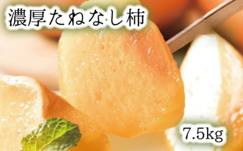 【和歌山ブランド】【和歌山ブランド】濃厚たねなし柿　秀品　Mサイズ　約7.5kg入り【ard011D】