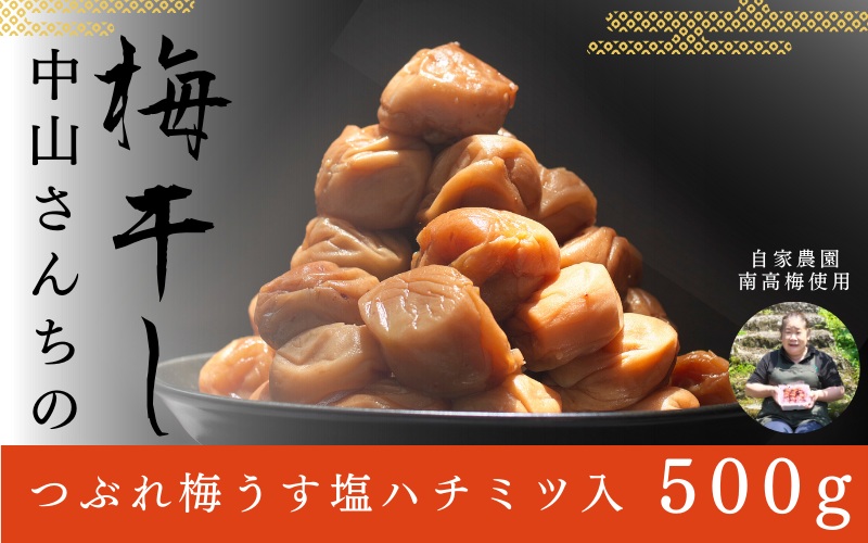 紀州南高梅 つぶれ梅 うす塩【ハチミツ入】塩分10%（500g）なかやまさんちの梅干 梅干し 梅干 梅 うめ ウメ