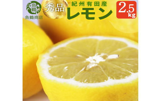 秀品　紀州有田産レモン　2.5kg【予約】※2027年3月上旬頃〜3月下旬頃に順次発送予定(お届け日指定不可) レモン れもん 果物 柑橘【uot776】
