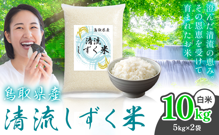 【速攻出荷！】鳥取 ふるさと 白米 10kg 清流しずく米《7-14営業日以内に出荷(土日祝除く)》鳥取県 八頭町 米 お米 ご飯 八頭 ふるさと無洗米 生活応援 ブレンド米 複数原料米 訳あり 小分け kome ご飯
