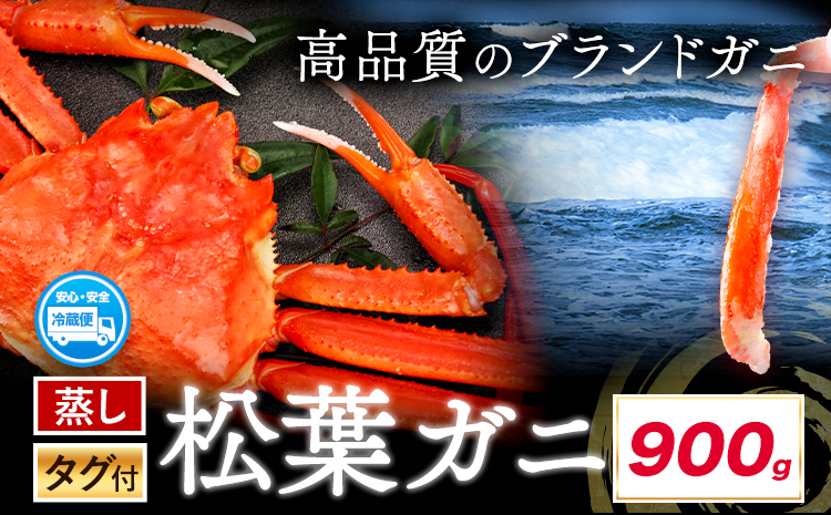 蒸し タグ付き 松葉ガニ カニ 900g 1杯 さんチョク《11月中旬から4月上旬頃出荷》鳥取県 八頭町 送料無料 蟹 かに 鍋 ズワイガニ ズワイ蟹 ボイル 冷蔵