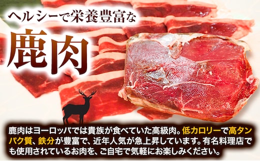 鹿肉 贅沢セット 1.2kg モモスライス 250g × 2パック モモブロック 250g × 2パック スモーク 100g×2パック 猪鹿庵《90日以内に出荷予定（土日祝除く）》鳥取県 八頭町 ジビエ 鹿 シカ もも肉