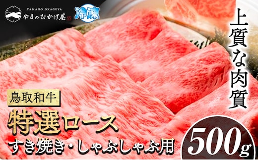 鳥取和牛 特選ロース すき焼き・しゃぶしゃぶ用(500g) 株式会社 やまのおかげ屋《90日以内に出荷予定(土日祝除く)》鳥取県 八頭町 和牛 牛肉 牛 すき焼き しゃぶしゃぶ 送料無料