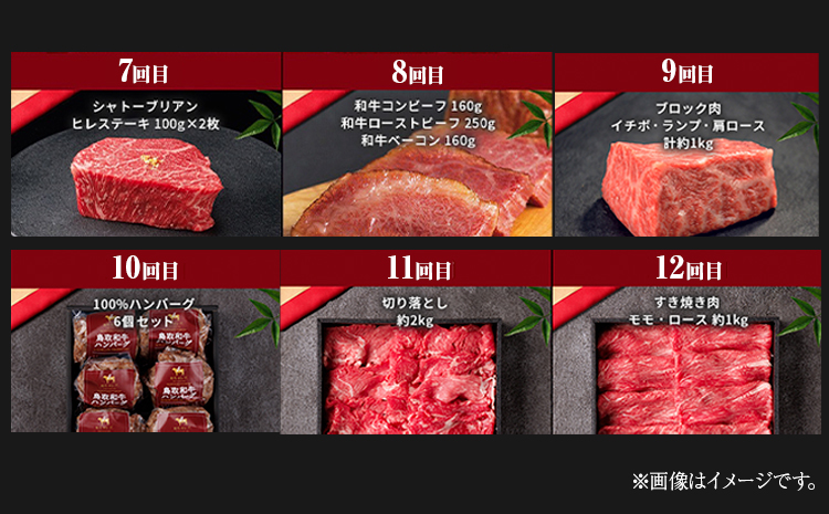 【和牛セレブ】 鳥取和牛 定期便 ダイアモンドクラス 全12回 12ヶ月『和牛セレブ｜お肉ギフト専門店』《お申込み月の翌月から発送》鳥取県 八頭町 和牛 牛 牛肉 国産 黒毛和牛 和牛セレブ しゃぶしゃぶ 焼肉