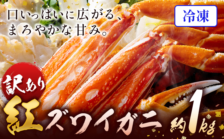 かに 姿 訳あり 紅ズワイガニ 1kg 冷凍《2024年11月上旬-2025年4月中旬頃出荷》お魚センターみくりや 鳥取県 八頭町 蟹 かに カニ 鍋 紅ズワイガニ ズワイ蟹 送料無料