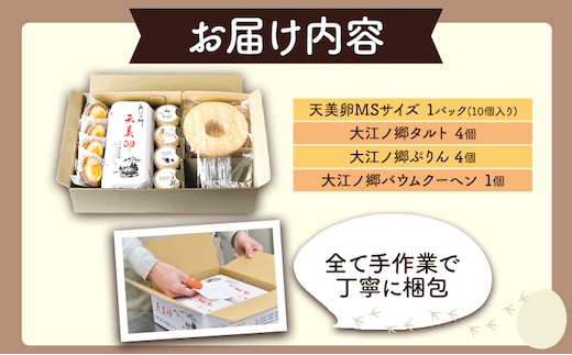 大江ノ郷セット《90日以内に出荷予定(土日祝除く)》鳥取県 八頭町 大江ノ郷自然牧場 天美卵 ギフト 送料無料 洋菓子 お菓子 焼き菓子 