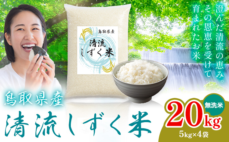 【速攻出荷！】鳥取 ふるさと 無洗米 20kg 清流しずく米《7-14営業日以内に出荷(土日祝除く)》鳥取県 八頭町 米 お米 ご飯 八頭 ふるさと無洗米 生活応援 ブレンド米 複数原料米 訳あり 小分け kome ご飯