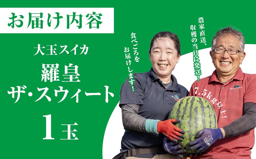 【先行予約】大玉スイカ『羅皇ザ・スウィート』（こちらの西瓜は大栄西瓜ではありません） 2026年7月上旬～7月中旬頃に順次発送