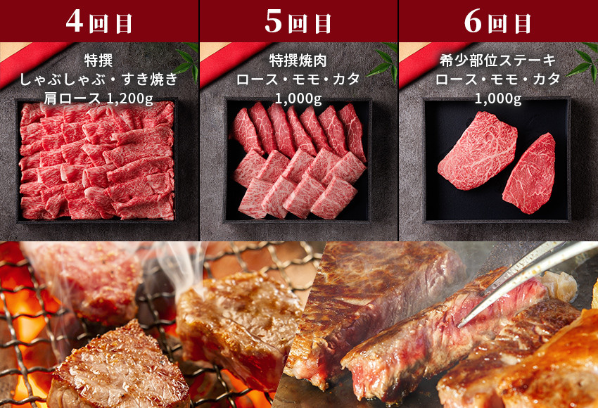 992.【和牛セレブ（鳥取和牛定期便：6回）】プラチナクラス《検索用ワード:牛肉 すき焼き ステーキ しゃぶしゃぶ 焼き肉 焼肉》
