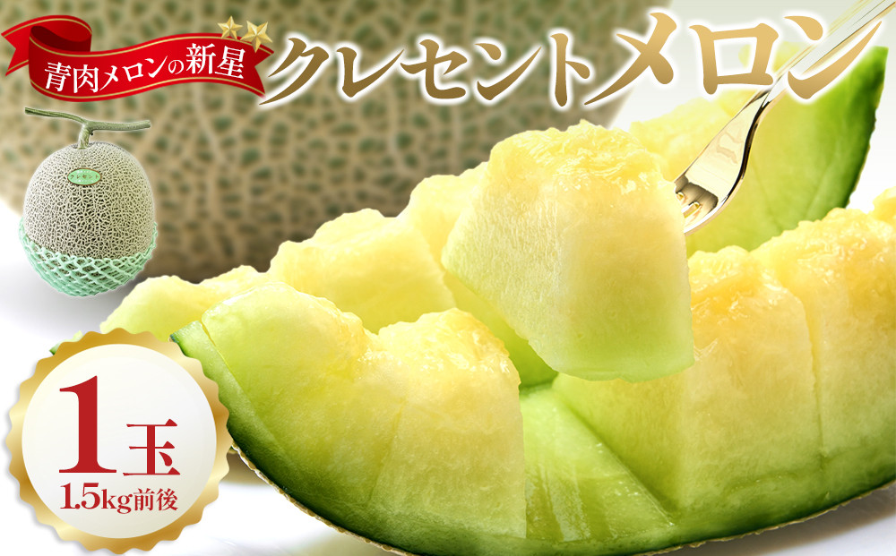784.【先行予約】青肉メロンの新星「クレセントメロン」1.5kg前後×1玉　※2026年７月中旬より順次発送