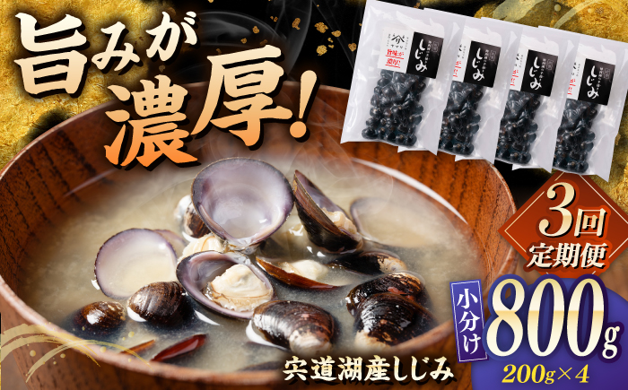 【全3回定期便】宍道湖産 「しじみ」 200g×4 島根県松江市/有限会社ヤマヲ水産 [ALDB021]