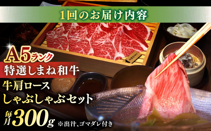 【全12回定期便】肉質日本一！特選しまね和牛しゃぶしゃぶセット(300g×1パック) 人気 おすすめ 島根県松江市/株式会社かがり陽 [ALGP007]
