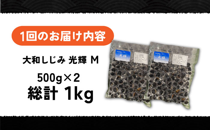 【全3回定期便】産地直送！宍道湖産 冷凍大和しじみMサイズ1kg(500g×2) 砂抜き処理済 島根県松江市/りすたむmatsue [ALDE019]