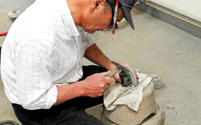 来待石製バードバス(小型) 島根県松江市/来待石灯ろう協同組合 [ALAN007]