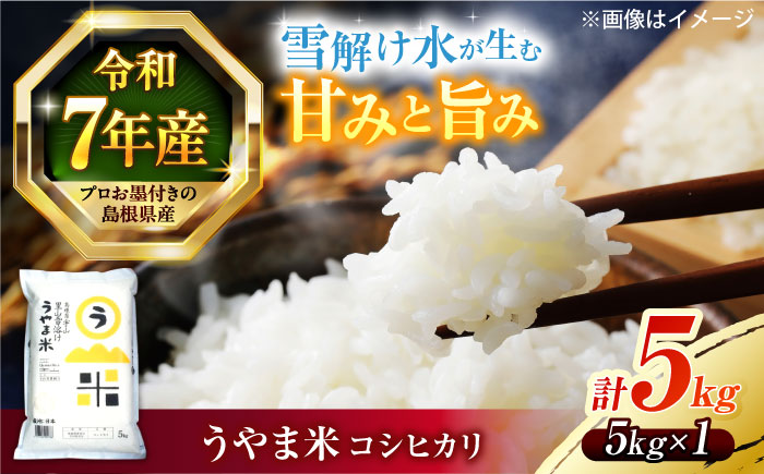 【令和7年産】島根県産「うやま米 コシヒカリ（雲南市吉田町）」5kg（5kg×1）島根県松江市/有限会社藤本米穀店 [ALCG039]