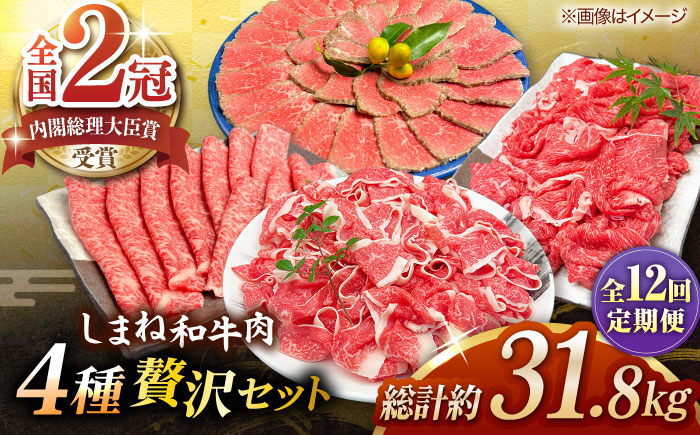 【全12回定期便】その旨味、最上級！「しまね和牛肉」4種贅沢セット単品 島根県松江市/有限会社おき精肉店 [ALFT087]