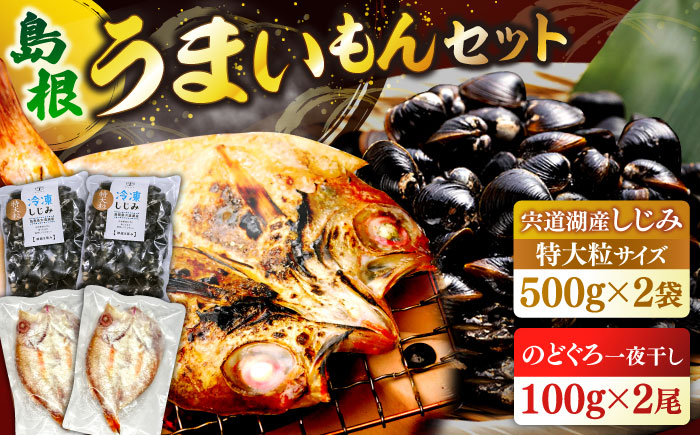 島根のうまいもんセット！宍道湖産冷凍大和しじみ　特大粒500g×2　山陰沖産のどぐろ一夜干し100g×2 島根県松江市/平野缶詰有限会社 [ALBZ031]