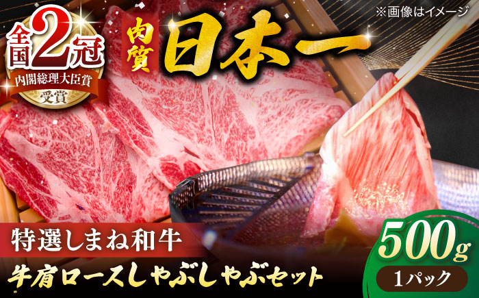 肉質日本一！特選しまね和牛しゃぶしゃぶセット(500g×1パック) 人気 おすすめ 島根県松江市/株式会社かがり陽 [ALGP001]