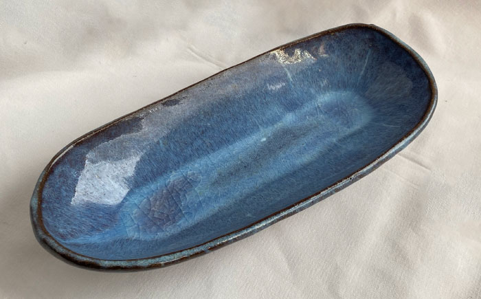 【数量限定12皿】来待粘土 楕円鉢 島根県松江市/火の川焼松江陶苑 [ALGH003]
