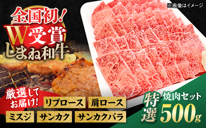 特選焼肉セット 500g しまね和牛 島根県松江市/有限会社神戸屋 [ALGF003]