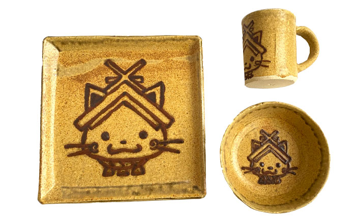 しまねっこ 3点セット 島根県松江市/火の川焼松江陶苑 [ALGH002]