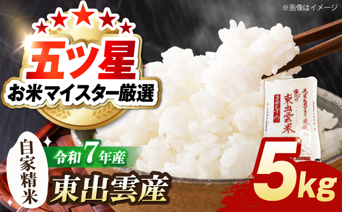 五ツ星お米マイスター厳選 東出雲産「きぬむすめ」5kg 島根県松江市/株式会社沼田米穀店 [ALBU017]