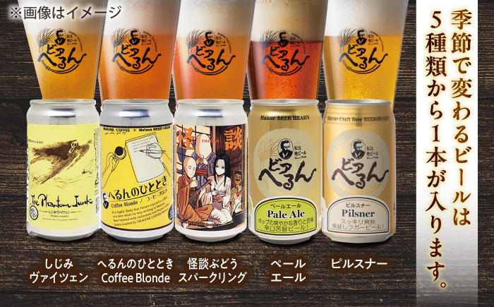 【数量限定20個】松江ビアへるん 怪談ビール5缶&グラスセット ～連続テレビ小説「ばけばけ」ロゴライセンス商品～ 島根県松江市/島根ビール株式会社　 [ALII001]