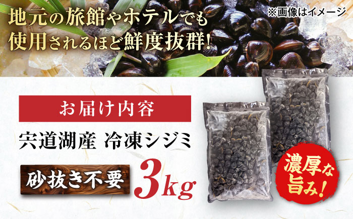 濃厚な旨み！宍道湖産冷凍シジミ3kg　島根県松江市/株式会社山光食品 [ALHZ003]