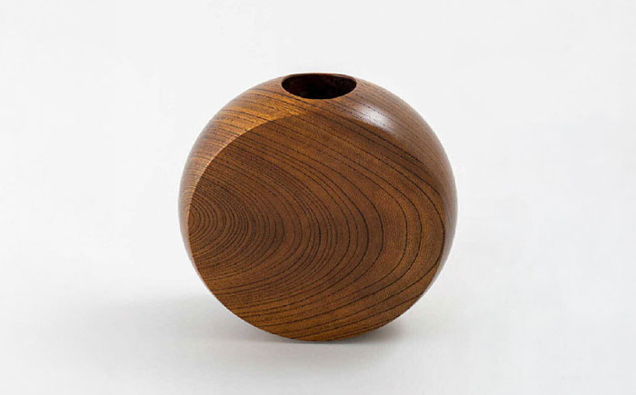 欅丸花入れ 島根県松江市/木工芸濱田工房 [ALDV002]