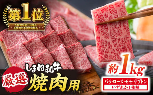 極上厳選！受賞歴多数 しまね和牛 焼肉(1kg) 島根県松江市/株式会社O.R.C [ALEF002]