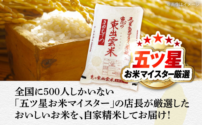 【定期便/全6回】五ツ星お米マイスター厳選 東出雲産きぬむすめ 計30kg 島根県松江市/株式会社沼田米穀店 [ALBU015]
