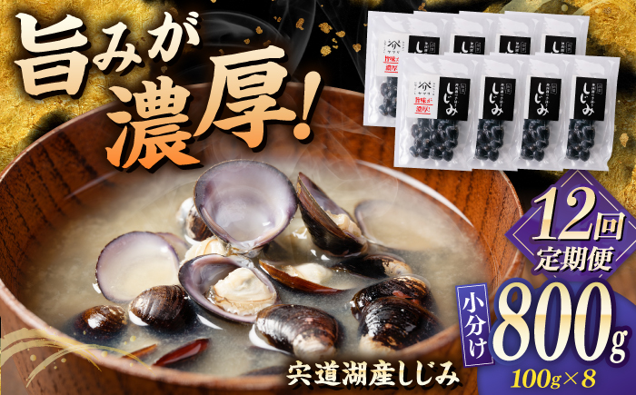 【全12回定期便】宍道湖産 「しじみ」 100g×8 島根県松江市/有限会社ヤマヲ水産 [ALDB019]