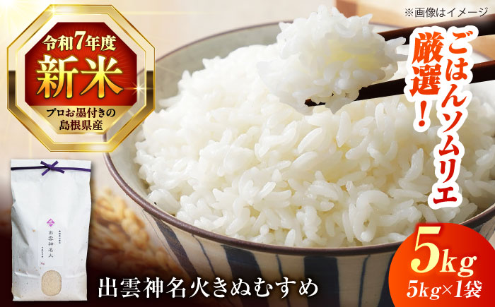 島根県産「出雲神名火きぬむすめ」5kg（5kg×1）島根県松江市/有限会社藤本米穀店 [ALCG041]