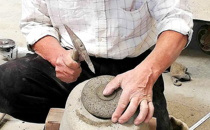 来待石製丸雪見灯ろう(3寸) 島根県松江市/来待石灯ろう協同組合 [ALAN004]