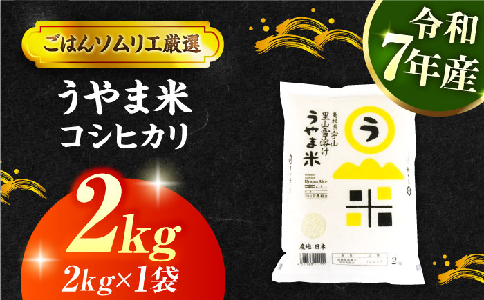 【令和7年産】島根県産「うやま米 コシヒカリ（雲南市吉田町）」2kg（2kg×1）島根県松江市/有限会社藤本米穀店 [ALCG038]