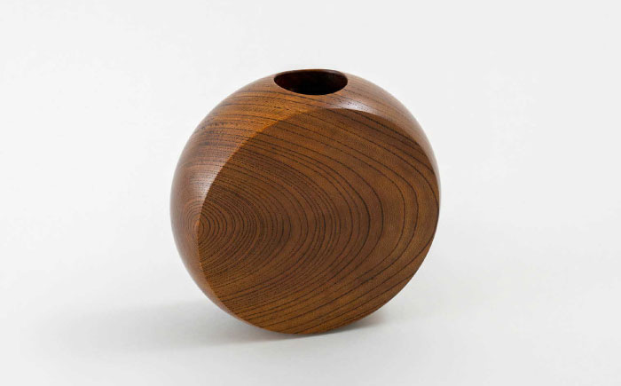 欅丸花入れ 島根県松江市/木工芸濱田工房 [ALDV002]