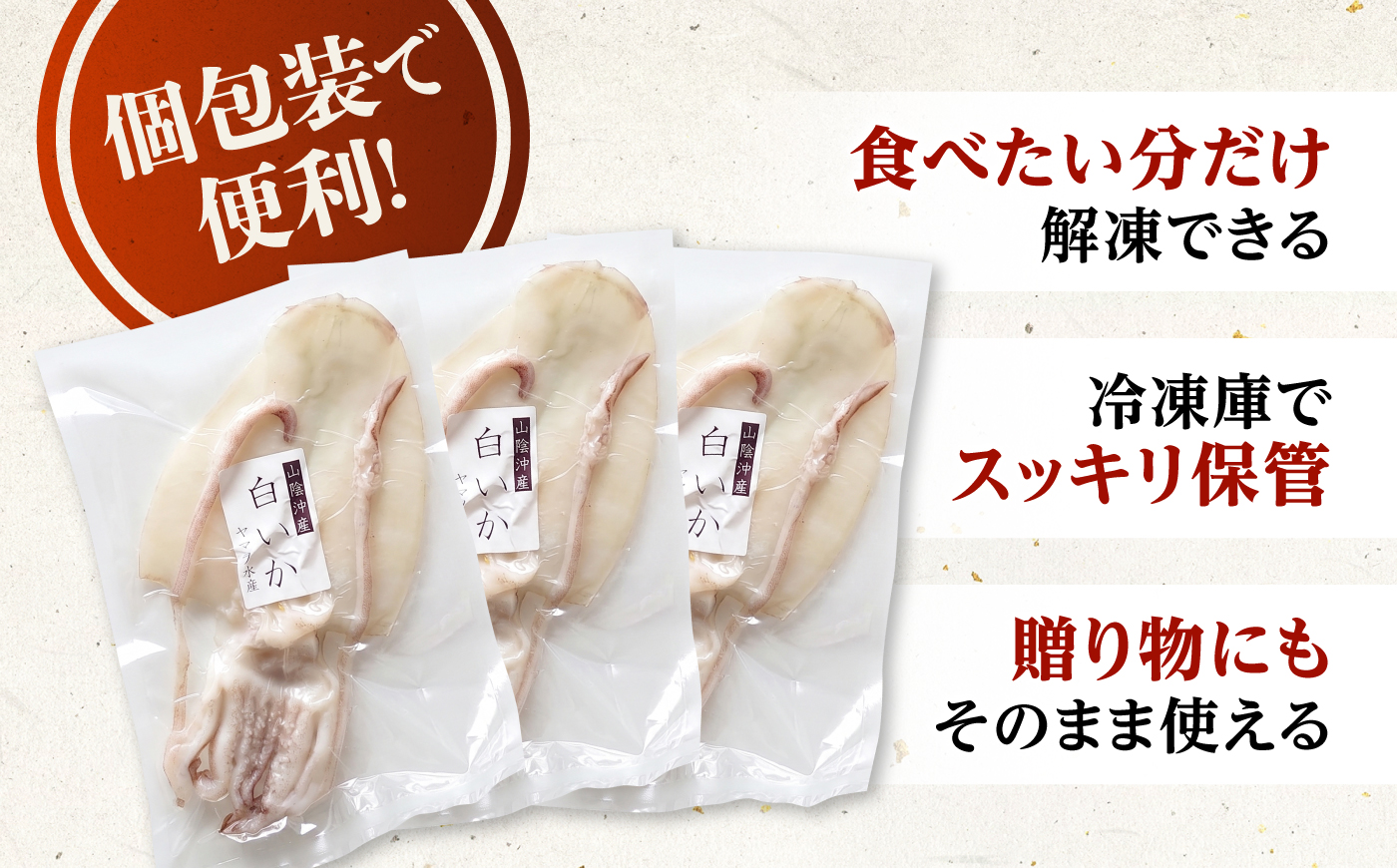 【1週間以内発送】白イカ 一夜干し 4枚セット 島根県松江市/有限会社ヤマヲ水産 ｜冷凍 おつまみ 国産 海鮮 イカ いか 干物 [ALDB026]