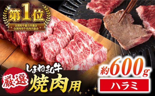 極上厳選！受賞歴多数 しまね和牛 ハラミ焼肉(600g) 島根県松江市/株式会社O.R.C [ALEF008]