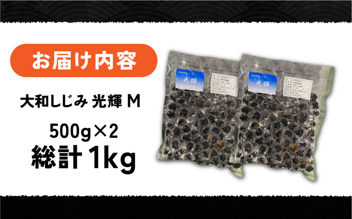 産地直送！宍道湖産 冷凍大和しじみMサイズ1kg(500g×2) 砂抜き処理済 島根県松江市/りすたむmatsue [ALDE005]
