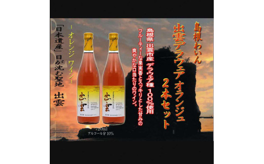 島根わいん　出雲デラウェア　オランジュ　2本セット