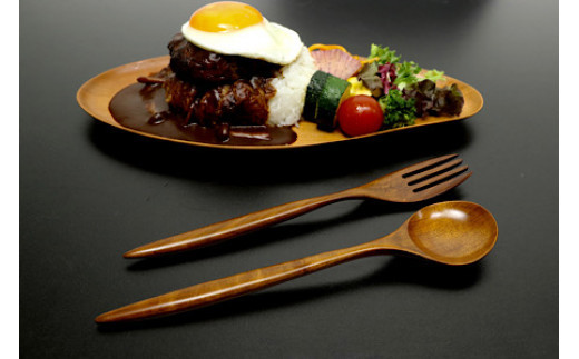 さくらパスタフォーク・パスタスプーン・ティースプーン（漆）