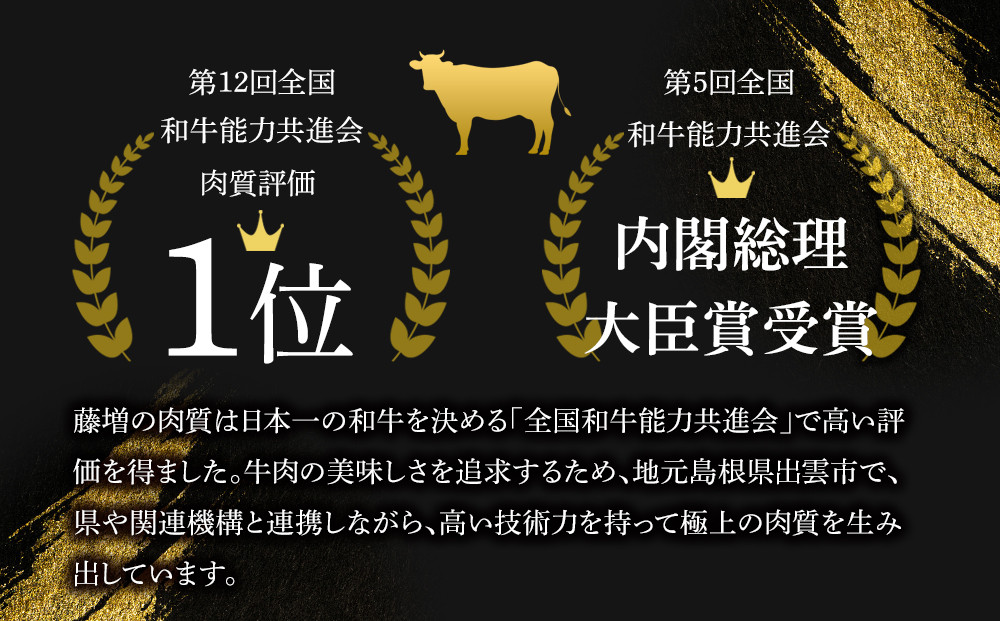 藤増 しまね和牛肩ロース スライス 550ｇ【冷凍】