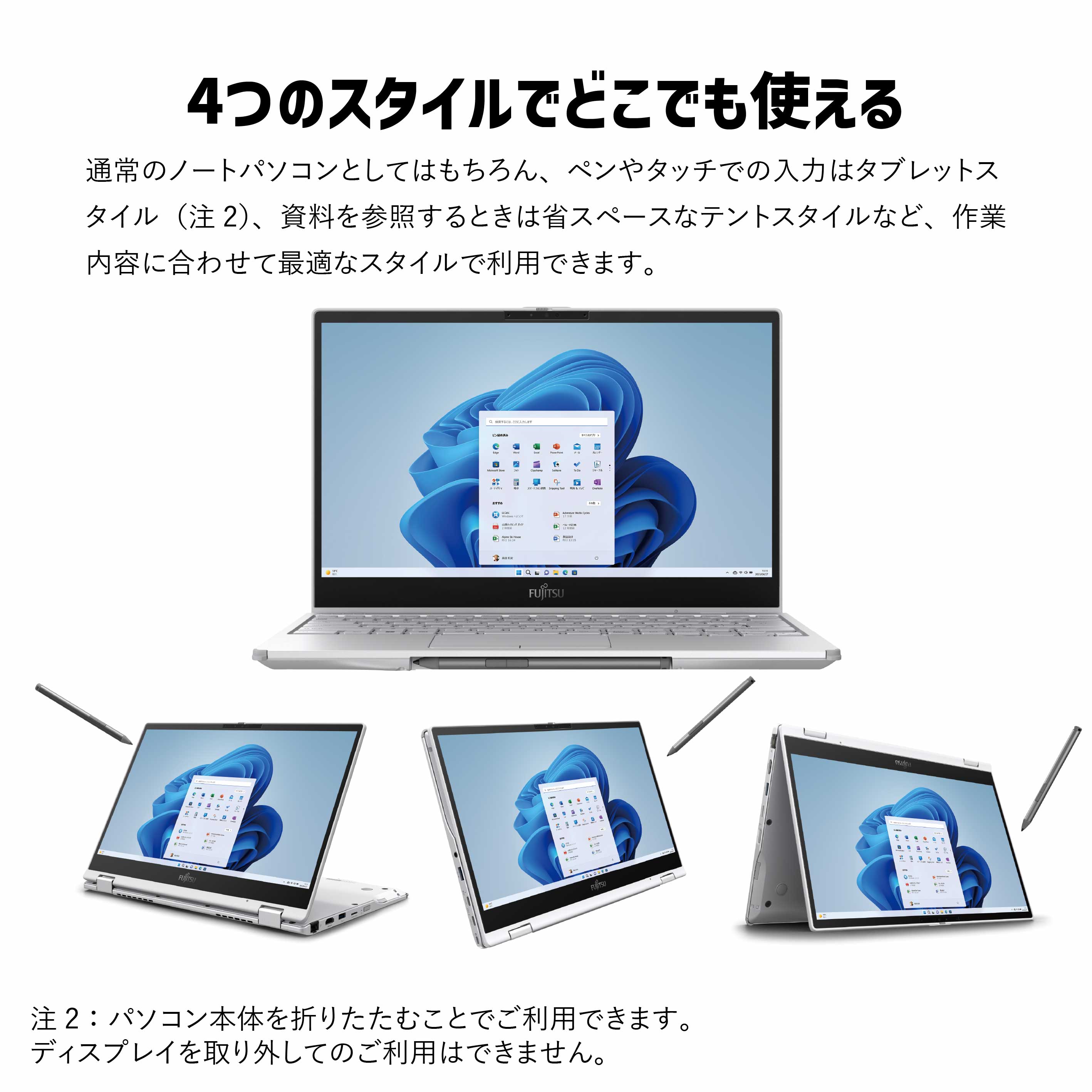 ノートパソコン 富士通 LIFEBOOK WU3/H2 シルバーホワイト Windows11