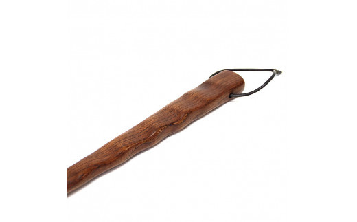 けやき　手彫り靴べら　漆塗り