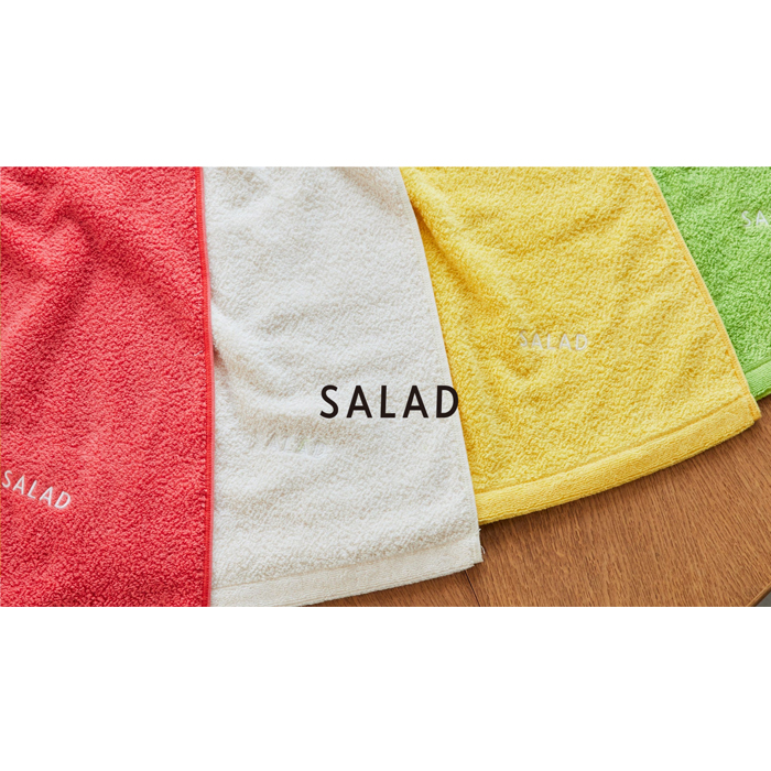 土から採れる　摘みたてタオル　『SALAD』ハンドタオル 4枚セット【1_3-027】