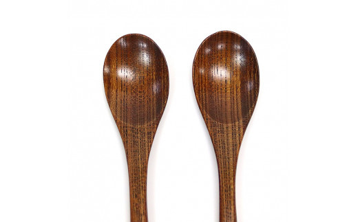 けやき　カレースプーン２本セット　漆塗り