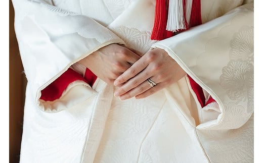 出雲市オリジナル婚姻届+出雲の結婚指輪（ペア）「出雲結」縁結-えん-【110-001】