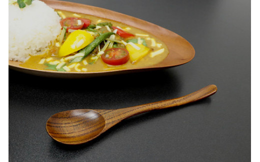 けやき　カレースプーン２本セット　漆塗り