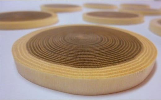 エンジュの輪切りコースター　10枚